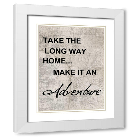 Traveling The Long Way Home White Modern Wood Framed Art Print with Double Matting by Lewis, Sheldon