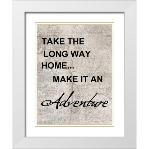 Traveling The Long Way Home White Modern Wood Framed Art Print with Double Matting by Lewis, Sheldon