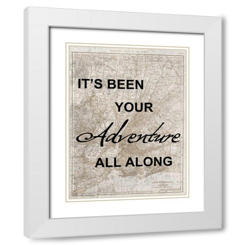 Your Travel Adventure White Modern Wood Framed Art Print with Double Matting by Lewis, Sheldon