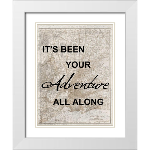 Your Travel Adventure White Modern Wood Framed Art Print with Double Matting by Lewis, Sheldon
