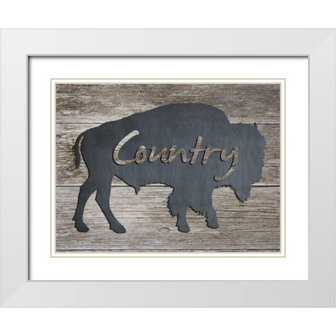 Wild Country White Modern Wood Framed Art Print with Double Matting by Lewis, Sheldon