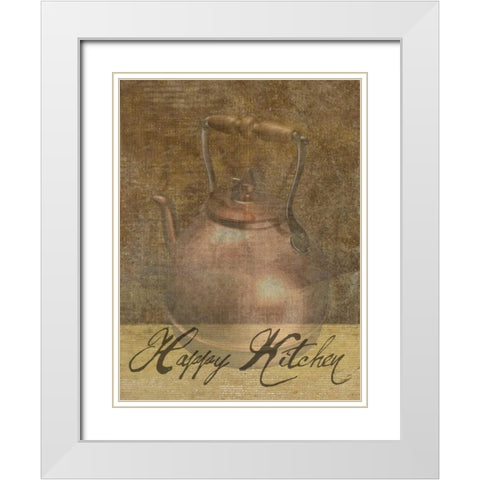 Vintage Pot White Modern Wood Framed Art Print with Double Matting by Lewis, Sheldon