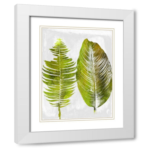Tropic Spring 1 White Modern Wood Framed Art Print with Double Matting by Lewis, Sheldon