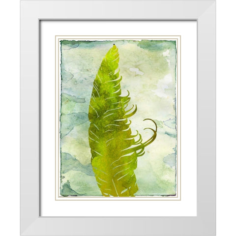 Contemporary Flock White Modern Wood Framed Art Print with Double Matting by Lewis, Sheldon