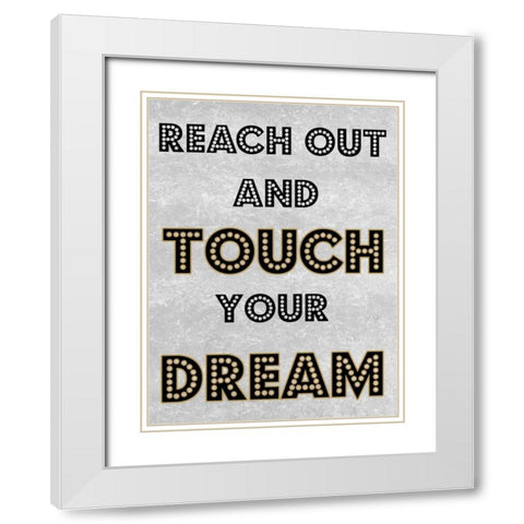 Reach Out White Modern Wood Framed Art Print with Double Matting by Lewis, Sheldon