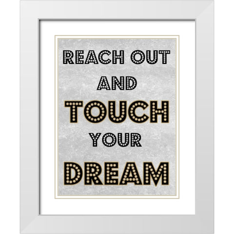 Reach Out White Modern Wood Framed Art Print with Double Matting by Lewis, Sheldon