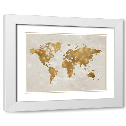 Hello World White Modern Wood Framed Art Print with Double Matting by Lewis, Sheldon