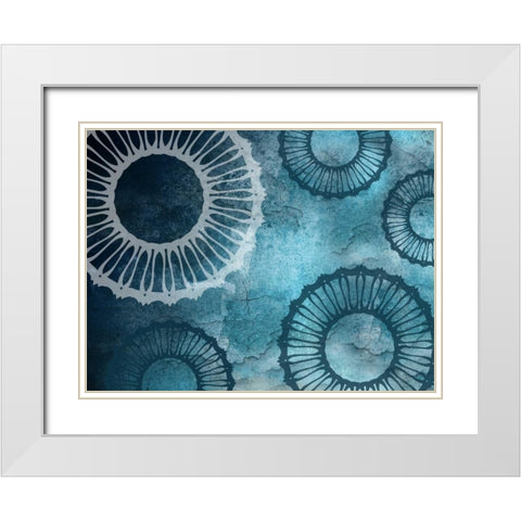 London Flat Abstract White Modern Wood Framed Art Print with Double Matting by Lewis, Sheldon