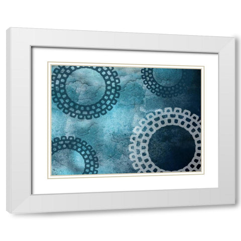 London Studio Abstract White Modern Wood Framed Art Print with Double Matting by Lewis, Sheldon