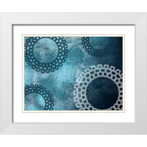 London Studio Abstract White Modern Wood Framed Art Print with Double Matting by Lewis, Sheldon