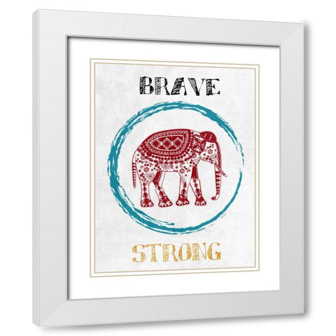 Brave White Modern Wood Framed Art Print with Double Matting by Lewis, Sheldon