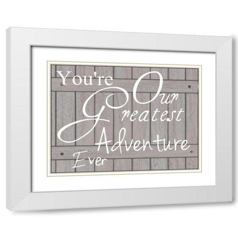 Greatest Adventure White Modern Wood Framed Art Print with Double Matting by Lewis, Sheldon