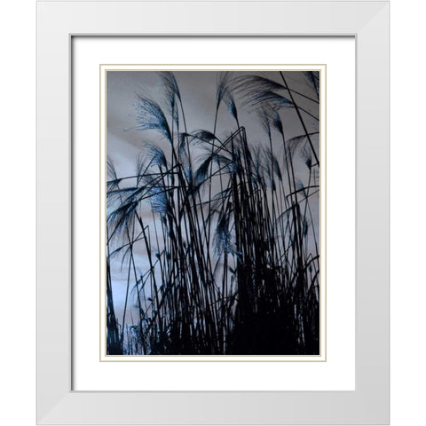 Blue Sunset 2 White Modern Wood Framed Art Print with Double Matting by Lewis, Sheldon