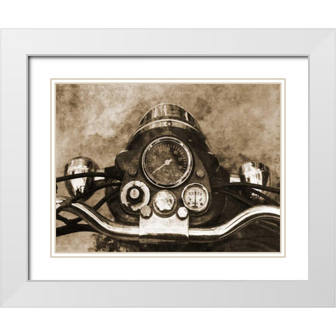 Ride It White Modern Wood Framed Art Print with Double Matting by Lewis, Sheldon