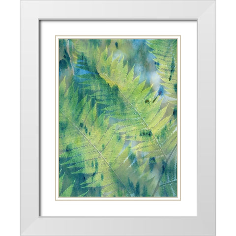 Deep In TheTropic White Modern Wood Framed Art Print with Double Matting by Lewis, Sheldon