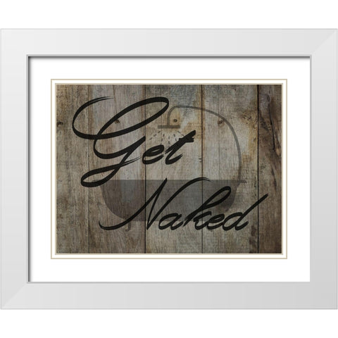 Get Naked White Modern Wood Framed Art Print with Double Matting by Lewis, Sheldon