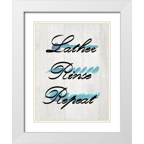 Lather White Modern Wood Framed Art Print with Double Matting by Lewis, Sheldon