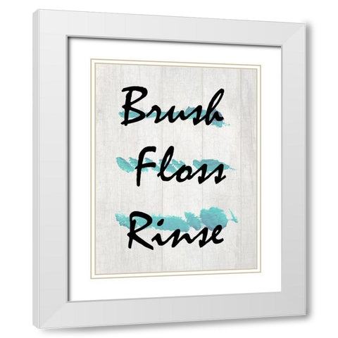 Brush White Modern Wood Framed Art Print with Double Matting by Lewis, Sheldon