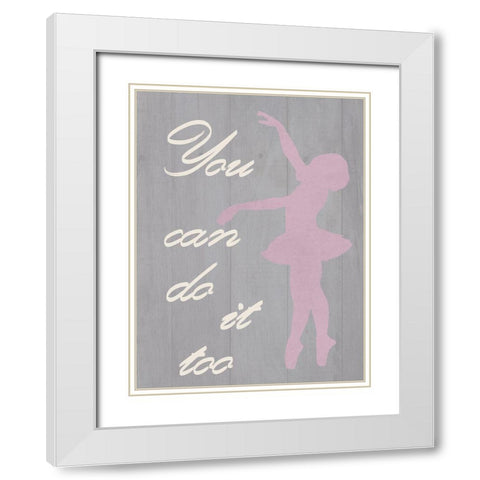 Happy Girls White Modern Wood Framed Art Print with Double Matting by Lewis, Sheldon