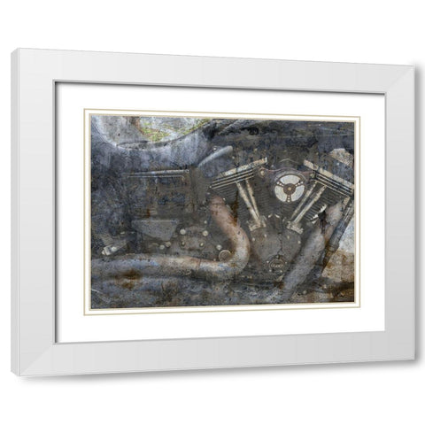 Pump And Ride White Modern Wood Framed Art Print with Double Matting by Lewis, Sheldon