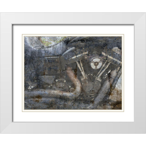 Pump And Ride White Modern Wood Framed Art Print with Double Matting by Lewis, Sheldon