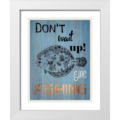 Lake Time 2 White Modern Wood Framed Art Print with Double Matting by Lewis, Sheldon