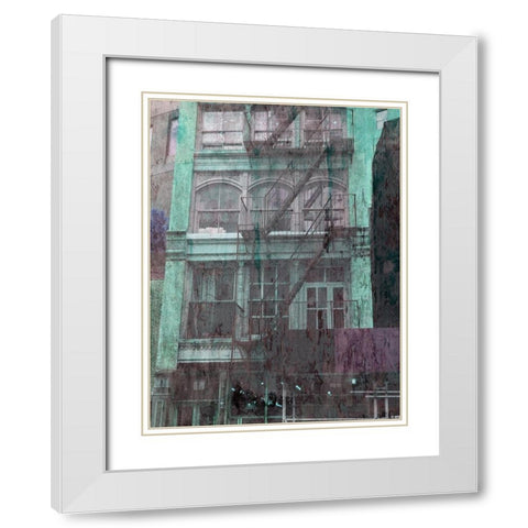 TRIBECA White Modern Wood Framed Art Print with Double Matting by Lewis, Sheldon