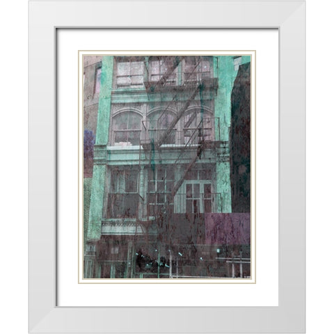 TRIBECA White Modern Wood Framed Art Print with Double Matting by Lewis, Sheldon