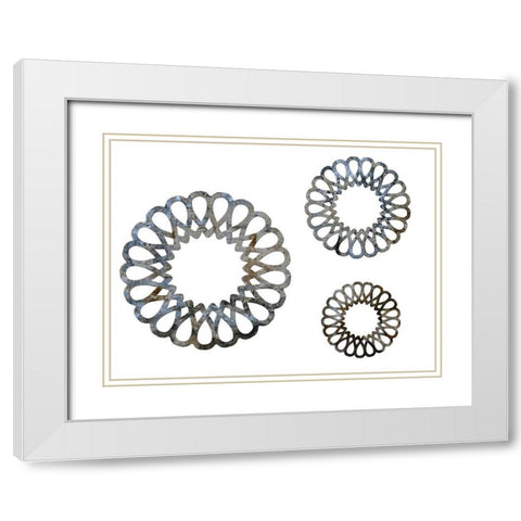 Morden Contempo White Modern Wood Framed Art Print with Double Matting by Lewis, Sheldon