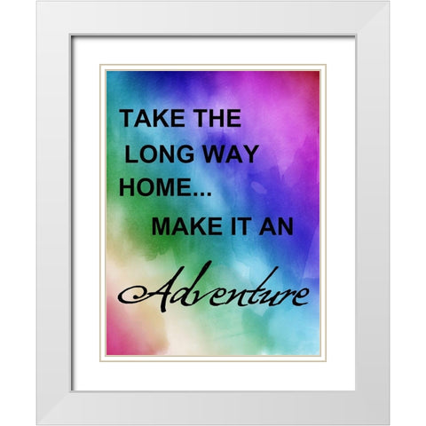 Bright Way White Modern Wood Framed Art Print with Double Matting by Lewis, Sheldon