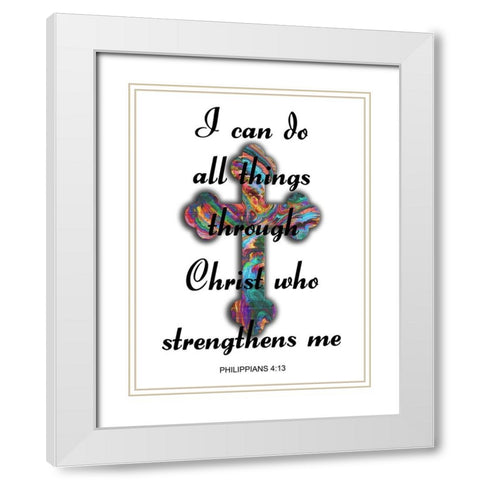 All Things White Modern Wood Framed Art Print with Double Matting by Lewis, Sheldon