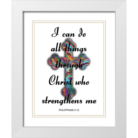 All Things White Modern Wood Framed Art Print with Double Matting by Lewis, Sheldon
