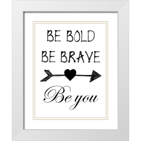 Be You White Modern Wood Framed Art Print with Double Matting by Lewis, Sheldon