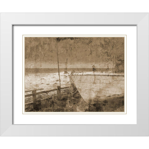 Out To Sea White Modern Wood Framed Art Print with Double Matting by Lewis, Sheldon