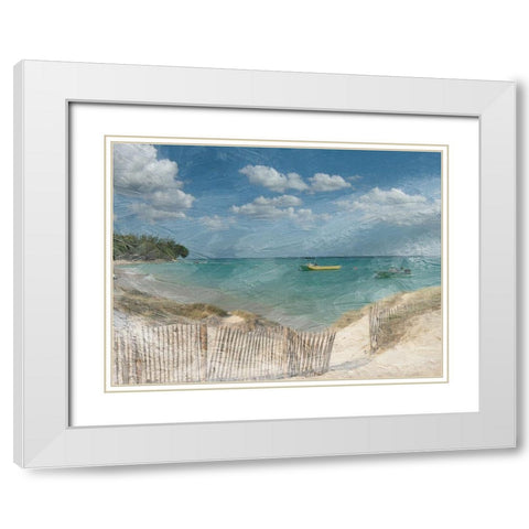 Bathway Bay 2 White Modern Wood Framed Art Print with Double Matting by Lewis, Sheldon