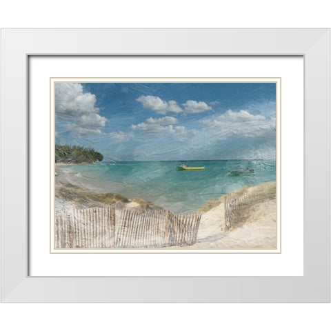 Bathway Bay 2 White Modern Wood Framed Art Print with Double Matting by Lewis, Sheldon