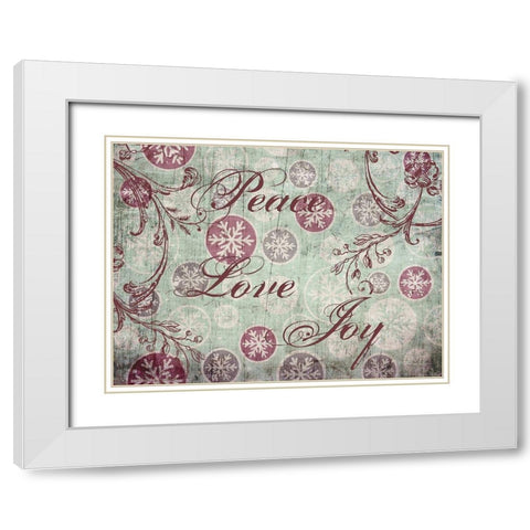 Christmas For All White Modern Wood Framed Art Print with Double Matting by Lewis, Sheldon