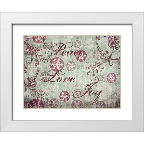 Christmas For All White Modern Wood Framed Art Print with Double Matting by Lewis, Sheldon