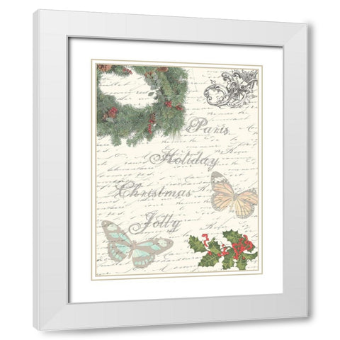 Jolly White Modern Wood Framed Art Print with Double Matting by Lewis, Sheldon