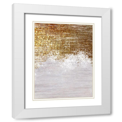 Golden Sophistication White Modern Wood Framed Art Print with Double Matting by Lewis, Sheldon