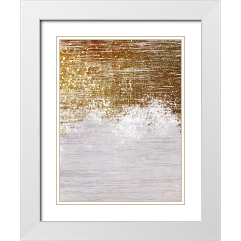 Golden Sophistication White Modern Wood Framed Art Print with Double Matting by Lewis, Sheldon