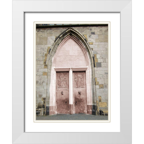 Toned White Modern Wood Framed Art Print with Double Matting by Lewis, Sheldon