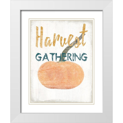 Gathering White Modern Wood Framed Art Print with Double Matting by Lewis, Sheldon