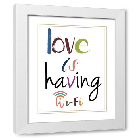 True Love White Modern Wood Framed Art Print with Double Matting by Lewis, Sheldon
