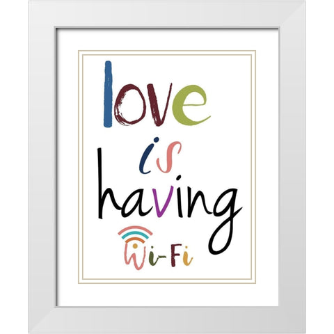 True Love White Modern Wood Framed Art Print with Double Matting by Lewis, Sheldon