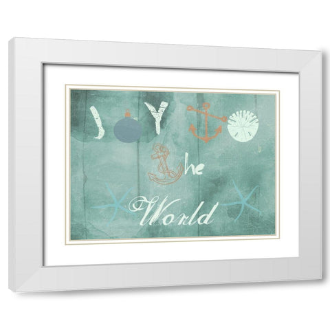 Christmas By The Coast White Modern Wood Framed Art Print with Double Matting by Lewis, Sheldon