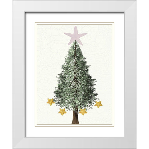 Coastal Christmas White Modern Wood Framed Art Print with Double Matting by Lewis, Sheldon
