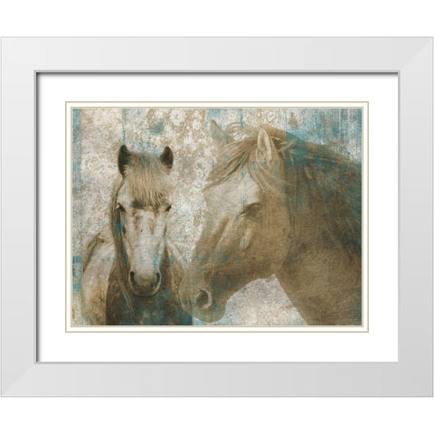 Twin Spirit White Modern Wood Framed Art Print with Double Matting by Lewis, Sheldon