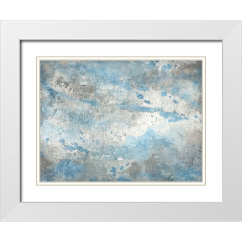 Ocean Blue White Modern Wood Framed Art Print with Double Matting by Lewis, Sheldon