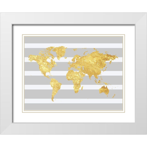 Map It Out White Modern Wood Framed Art Print with Double Matting by Lewis, Sheldon